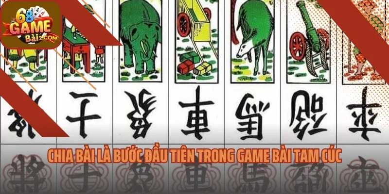 Chia bài là bước đầu tiên trong game bài tam cúc