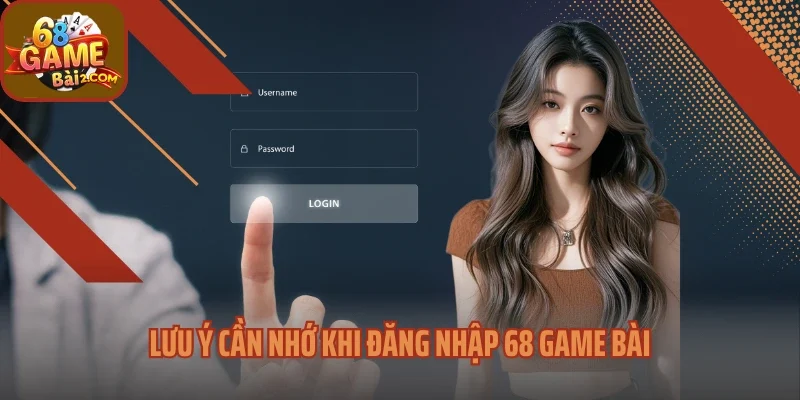 Lưu ý cần nhớ khi đăng nhập 68 Game bài