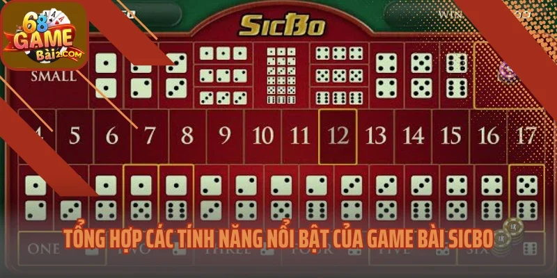 Tổng hợp các tính năng nổi bật của game bài Sicbo